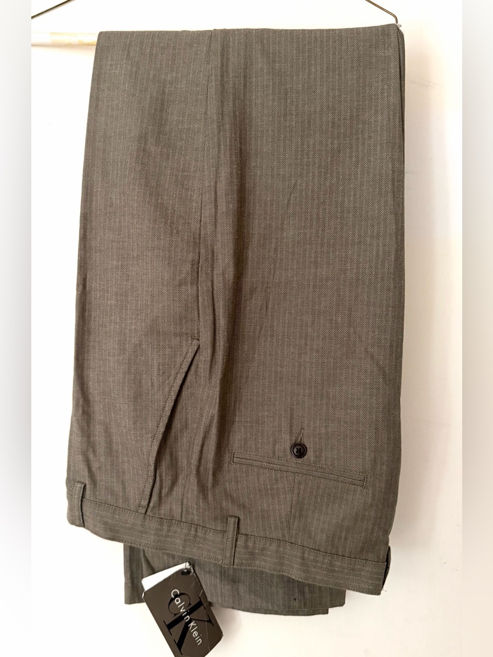 Vintage NWT 80’s CK Calvin Klein Men's Herringbone Dress Pants 32